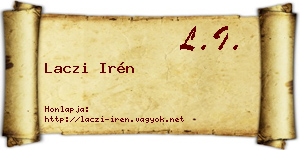 Laczi Irén névjegykártya